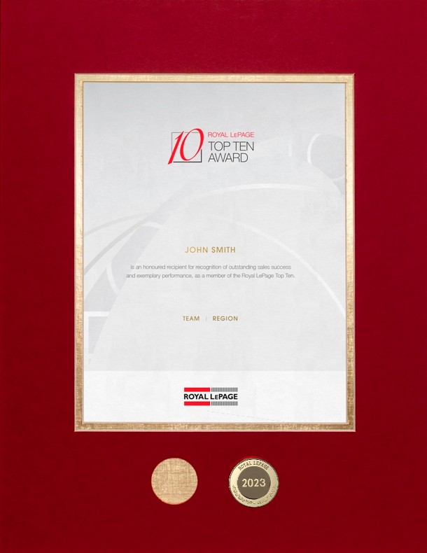 Refill - Royal LePage� Top Ten Award� (Team - Provincial)